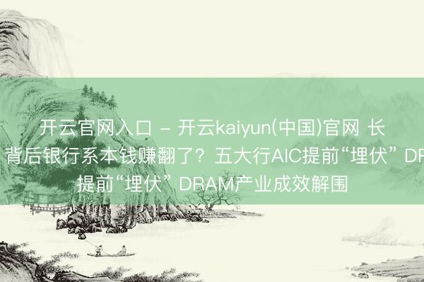 开云官网入口 - 开云kaiyun(中国)官网 长鑫科技周三上会，背后银行系本钱赚翻了？五大行AIC提前“埋伏” DRAM产业成效解围